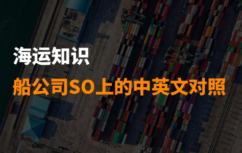 海运知识丨船公司SO文件上的中英文对照